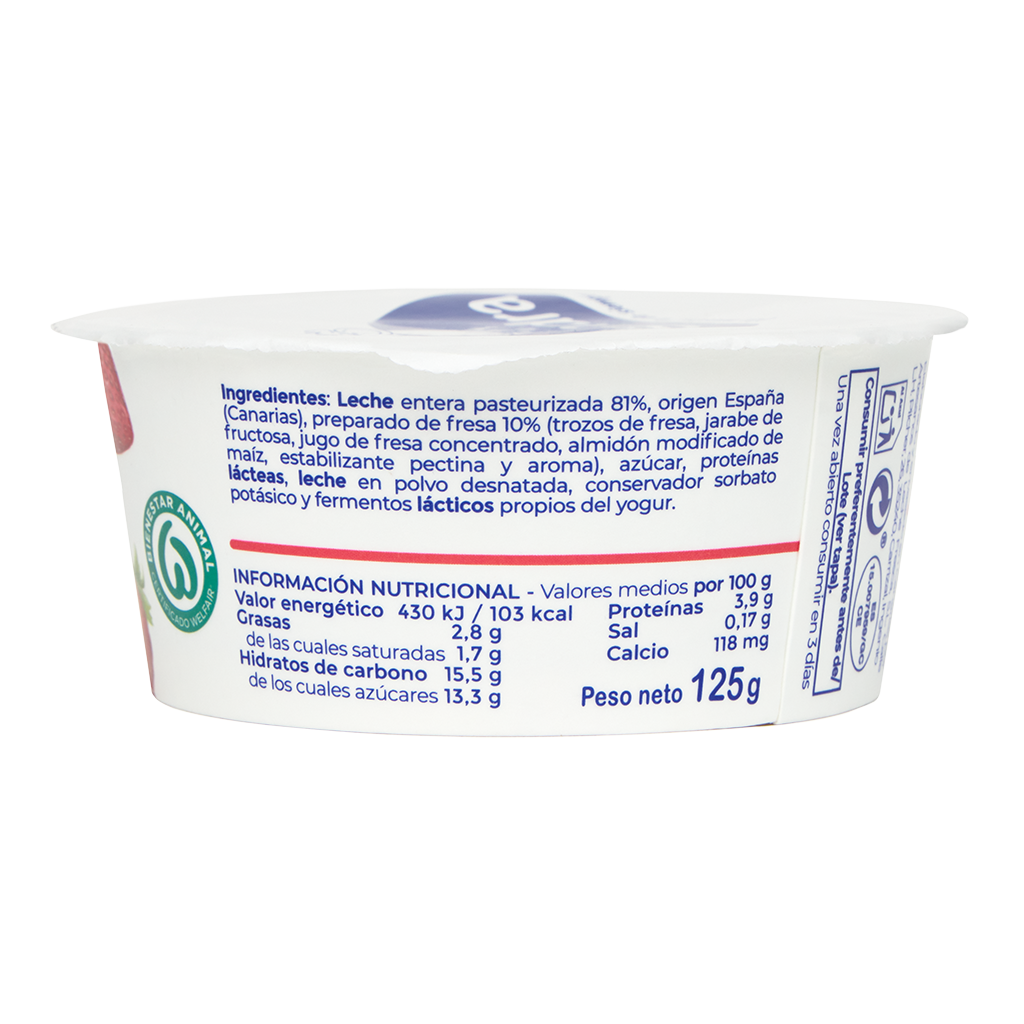 Yogur Sandra con Fresa 125 gr.