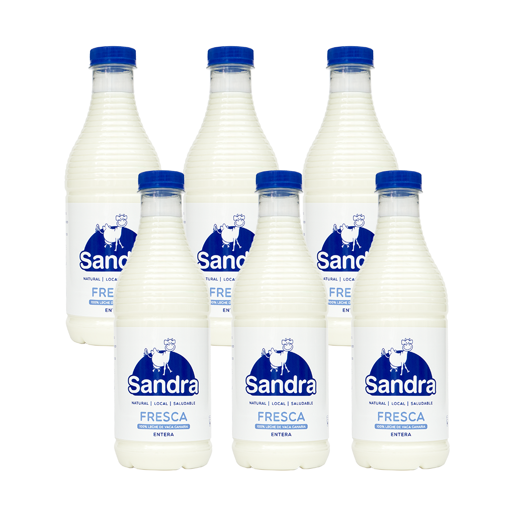 Caja Leche Fresca Entera 1L (6 botellas)