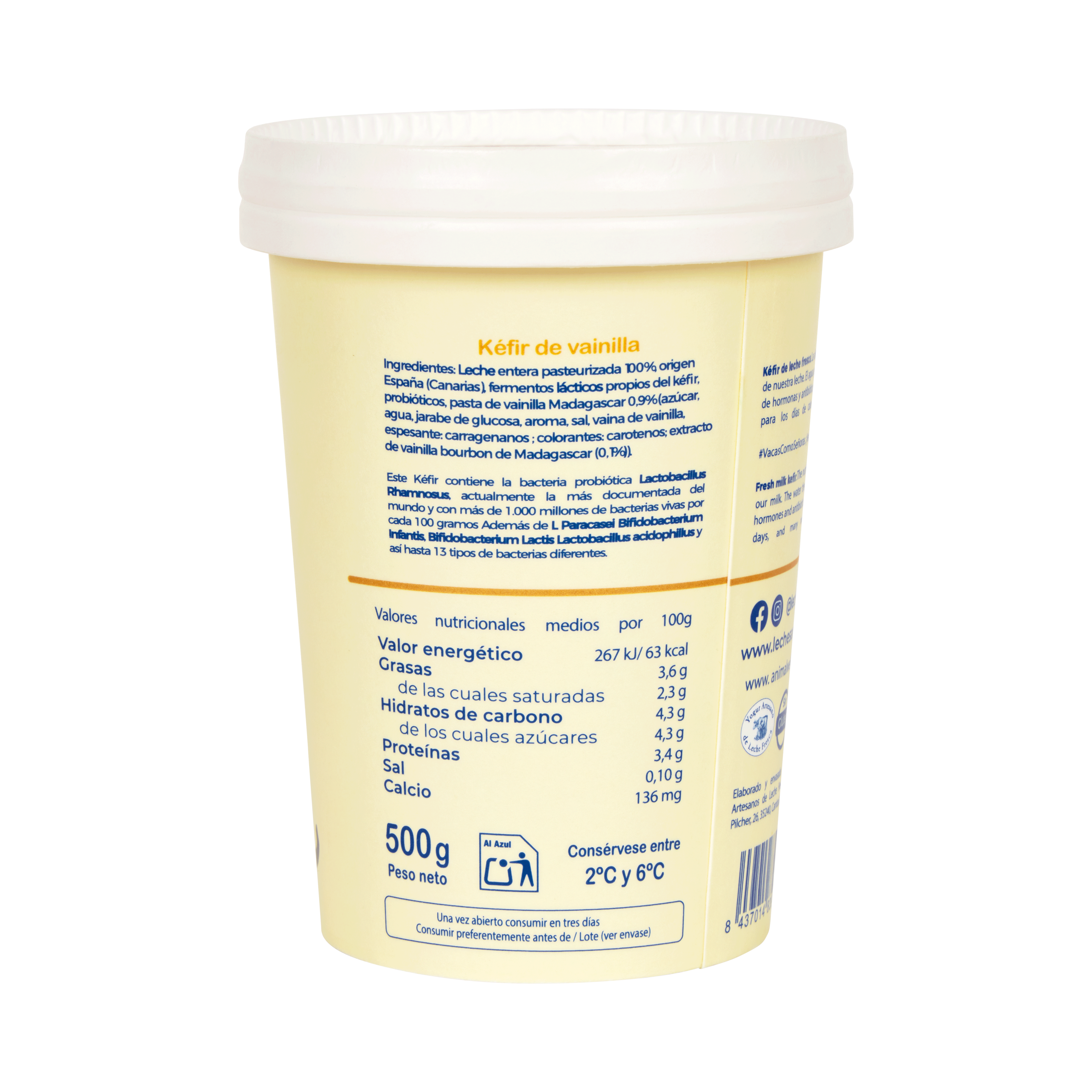 Kéfir de Vainilla 500g