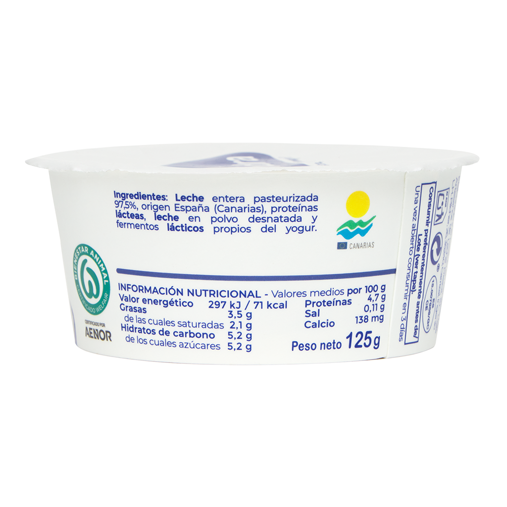 Pack Yogur Natural 125g (4 unidades)