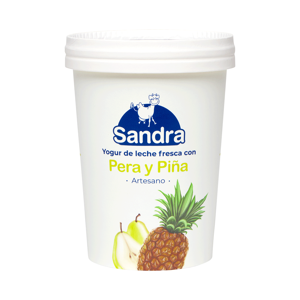 Yogur Sandra con Pera-Piña 500 gr.